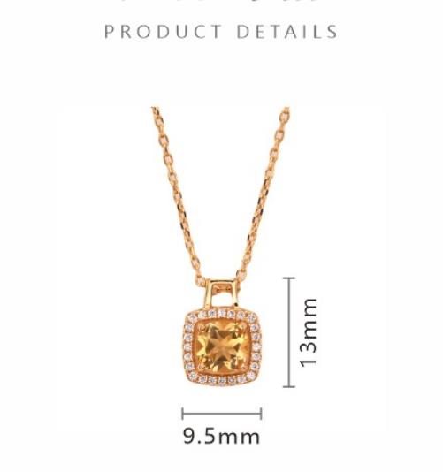 S925 Sterling Silver Pendant Necklace With Natural Gemstones